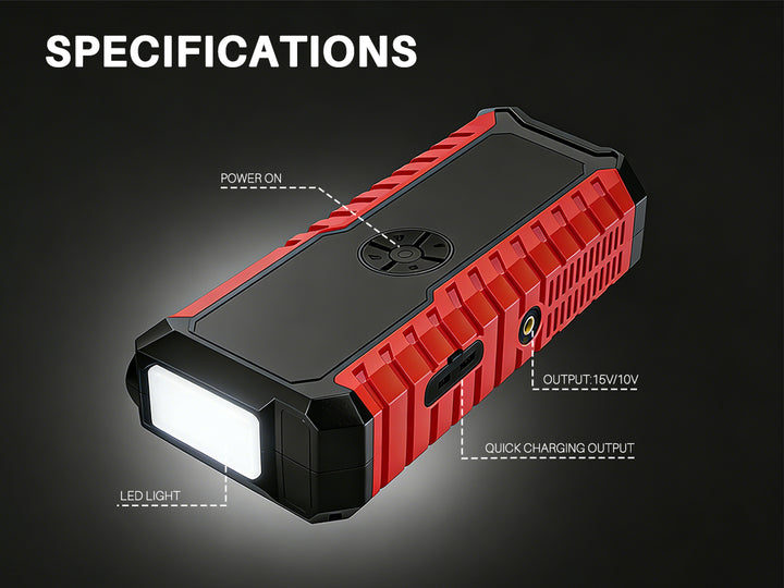 Tonnerrey Portable Multi-Function Jump Starter JS002