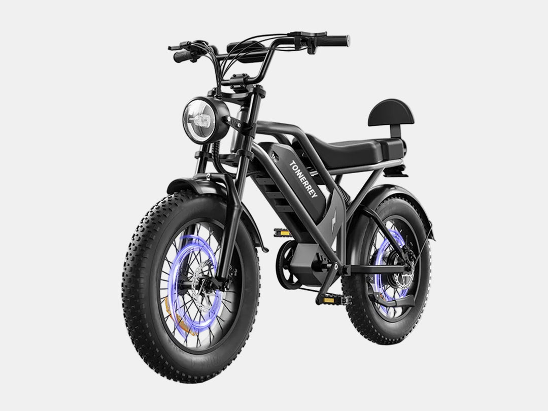Tonnerrey X1 20" 1500W Full Suspension Moped-style Electric Bike