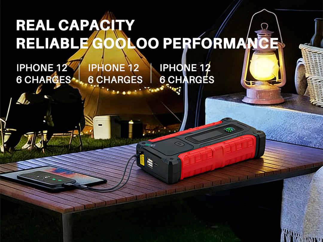 Tonnerrey Portable Jump Starter with Air Pump Car Battery JS003