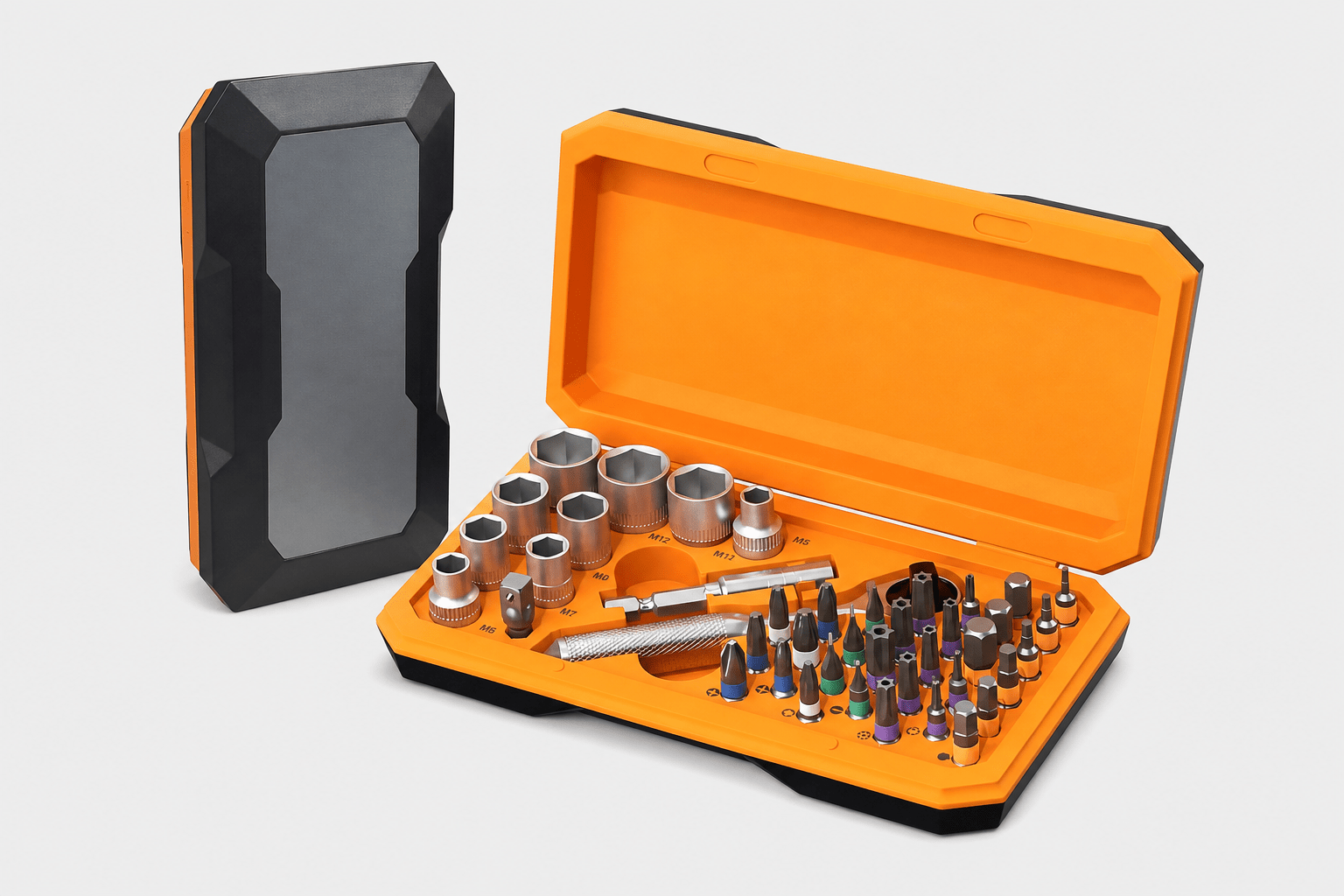 42-in-1 Screwdriver Set – Magnetic Ratchet & S2 Bits for Bike/Auto Repair - TONNERREY