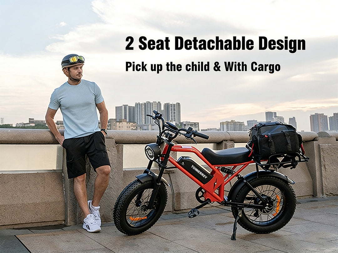 Tonnerrey X1 20" 1500W Full Suspension Moped-style Electric Bike