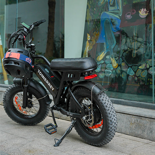 Tonnerrey T16 Dual Suspension Mini Moped Style Electric Bike for Teenager
