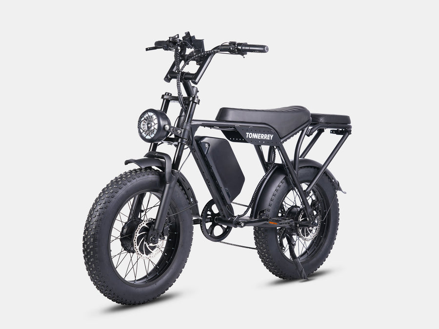 Tonnerrey T8 Moped-Style Electric Bike | Single & Dual Motor-T8-DM-UA-TONNERREY