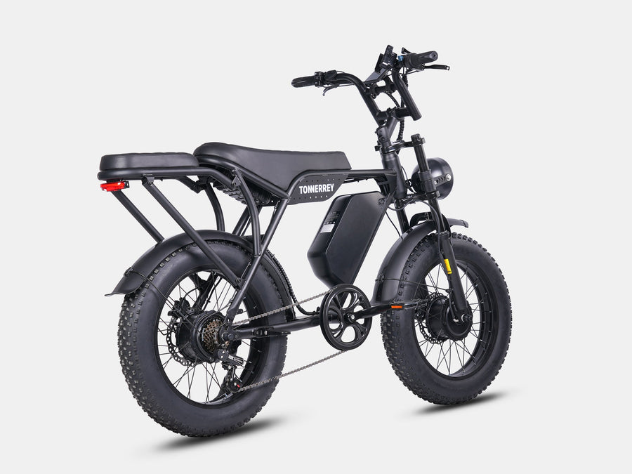 Tonnerrey T8 Moped-Style Electric Bike | Single & Dual Motor-T8-DM-UA-TONNERREY