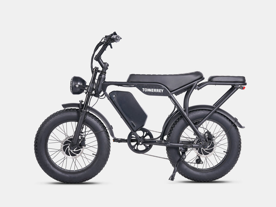 Tonnerrey T8 Moped-Style Electric Bike | Single & Dual Motor-T8-DM-UA-TONNERREY