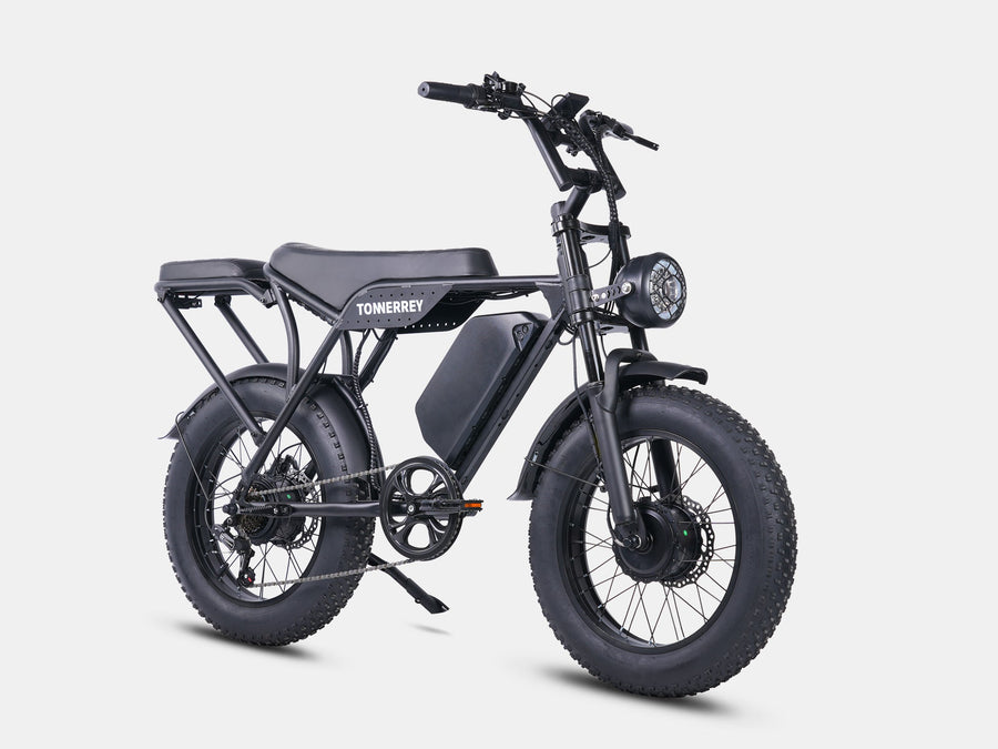 Tonnerrey T8 Moped-Style Electric Bike | Single & Dual Motor-T8-DM-UA-TONNERREY