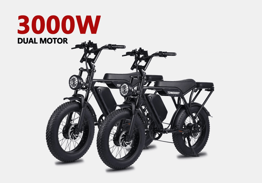 Tonnerrey T8 Combo Deal 3000W Full Suspension Moped-style Electric Bike-T8-SM-ER2-TONNERREY